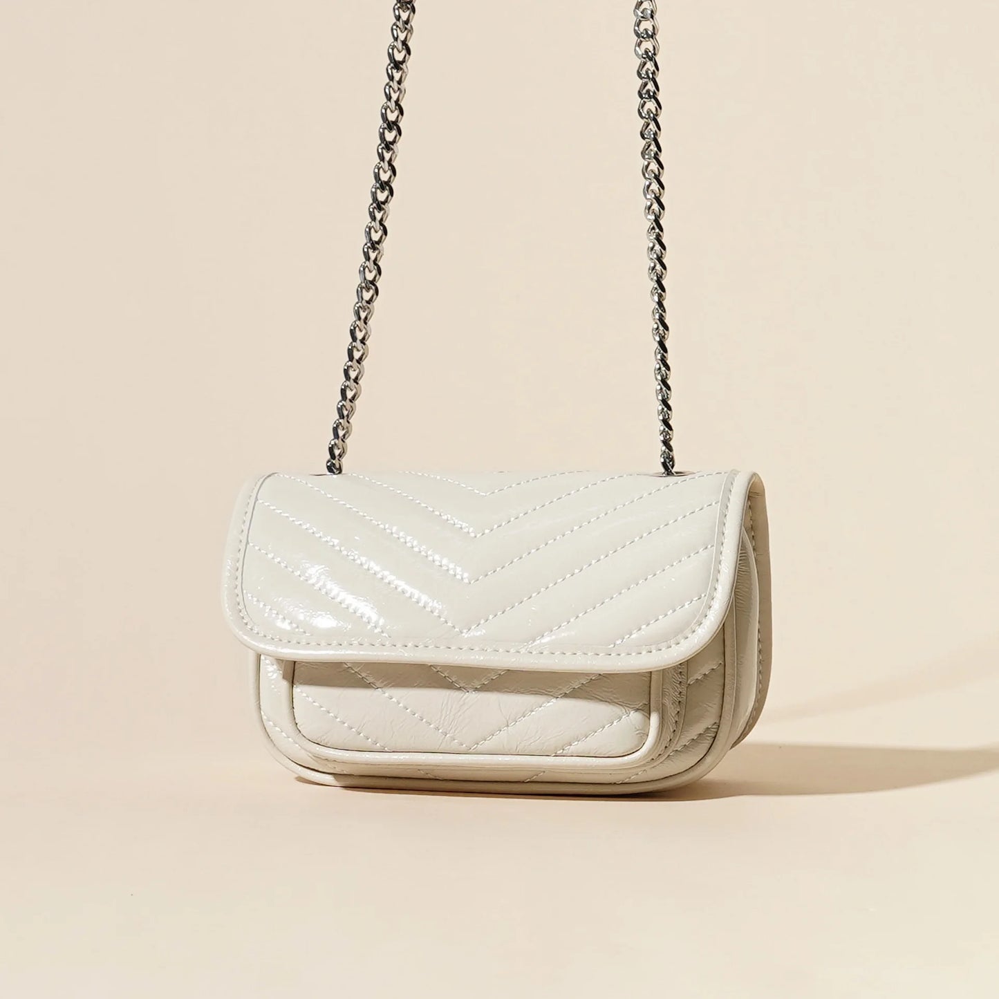 Quilted Mini Crossbody with Chain Strap