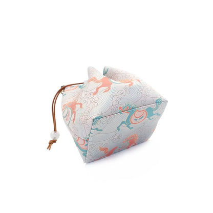 Pastel Myth Print Drawstring Bucket Bag