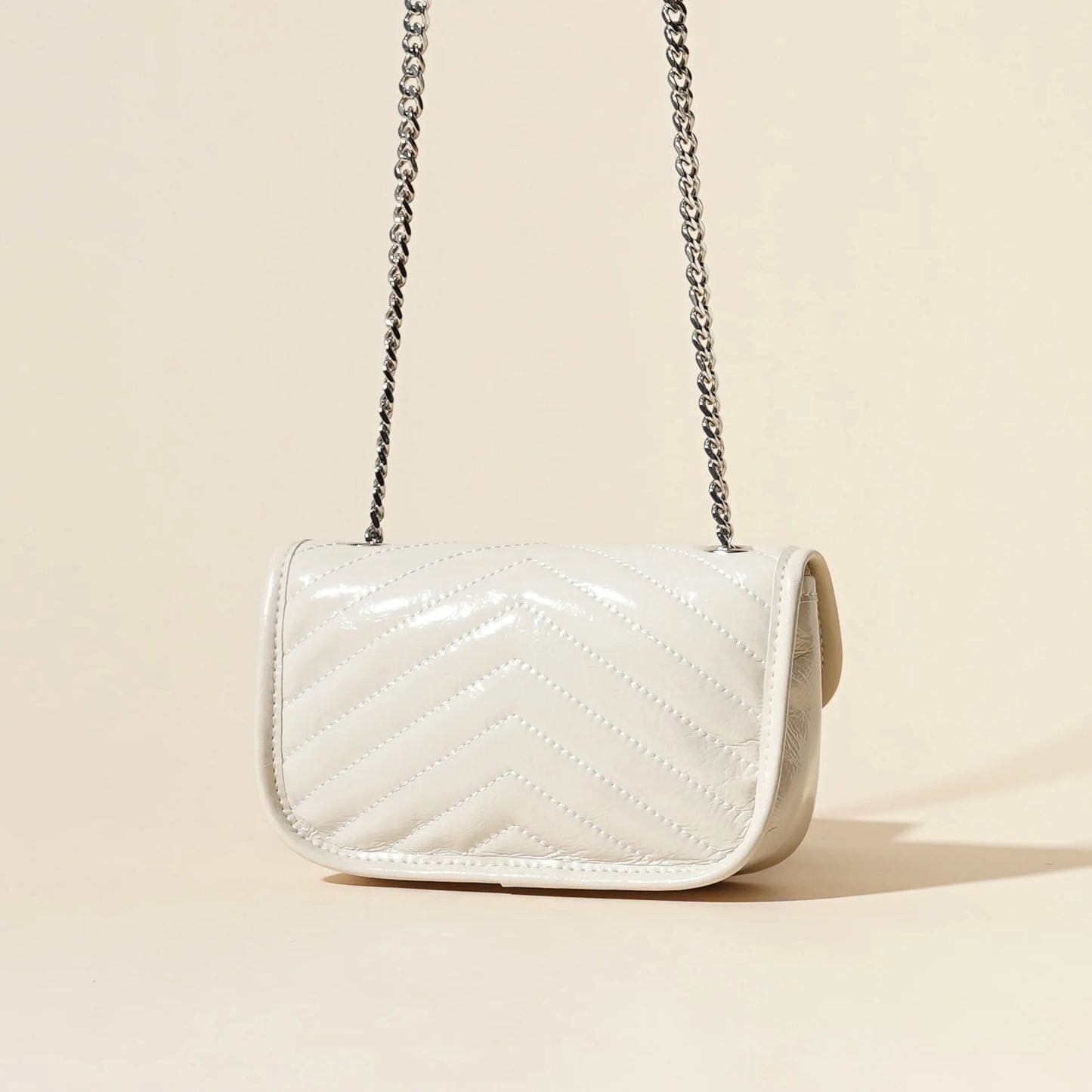 Quilted Mini Crossbody with Chain Strap