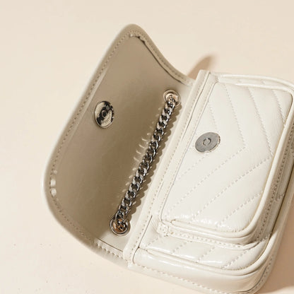 Quilted Mini Crossbody with Chain Strap